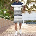 thumbnail image 3 of Vedolay Mens Short Outfit Mens Short Sets 2 Piece Outfits Summer Shirt and Shorts Set Beach Tracksuit,Red XXL, 3 of 5