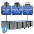 thumbnail image 3 of Blue Wave San Pedro 12x24-ft Oval 52-in Deep 6-in Top Rail Above Ground Steel Wall Swimming Pool Package, 3 of 11