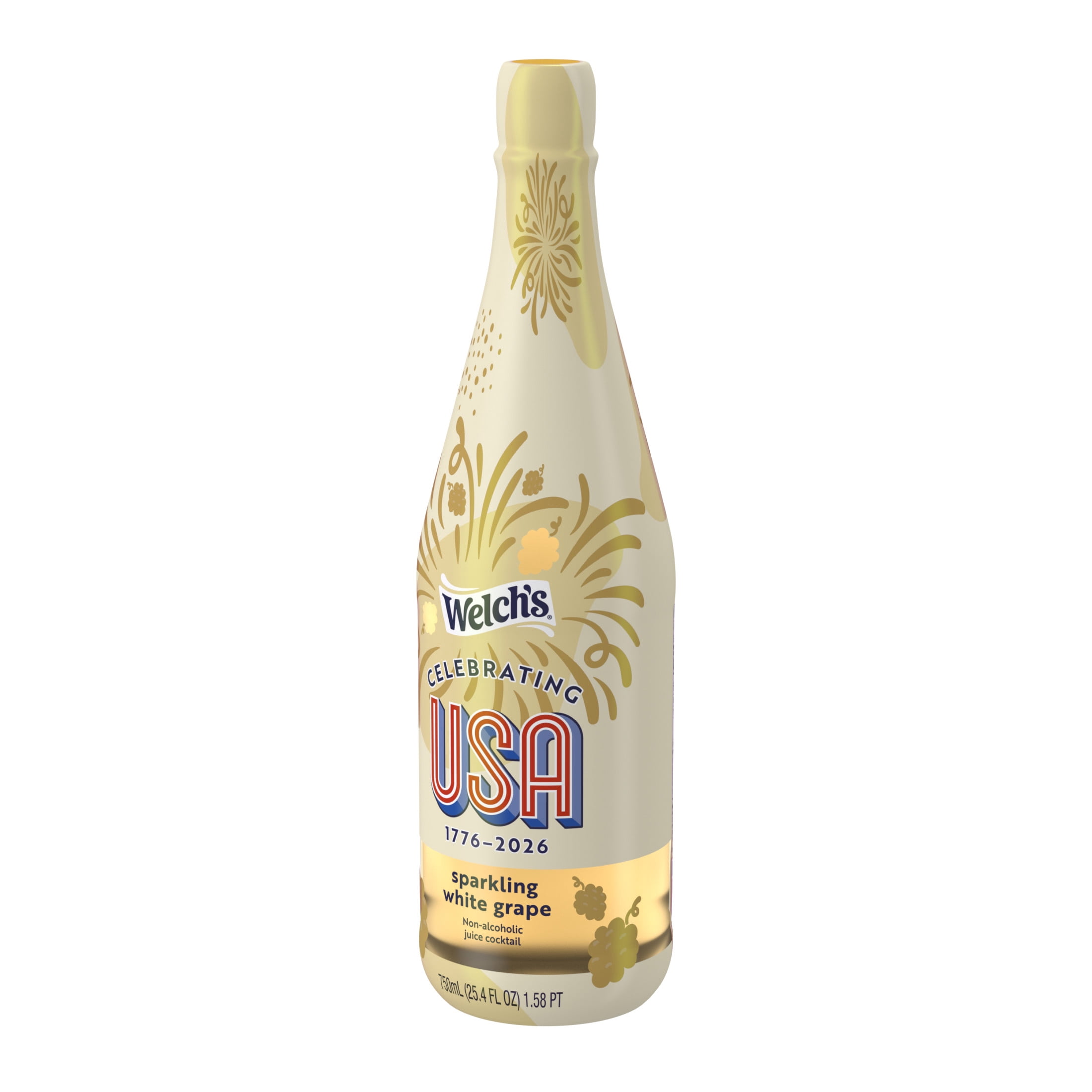 Welch's Non-Alcoholic Sparkling Juice Cocktail, White Grape, 25.4 fl oz Bottle