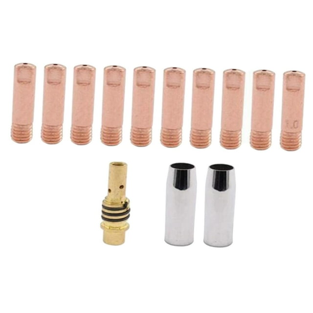 13 Pcs Buse Conductrice pour MB-15AK MIG/ Soudure Torche Embouts de Contact Support Buse 1.0mm