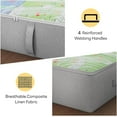 thumbnail image 5 of 2-Pack Under Bed Storage Containers, 6 Inches Tall Underbed Clothes Storage Organizer Bin with Sturdy Sidewalls/Bottom, Underbed Storage Bins 2 Storage Thin Bins, 5 of 16