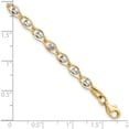 thumbnail image 5 of 14K Two-Tone Polished Fancy Link Bracelet (Width 4) (Length 7.5) - Jbsp, 5 of 5