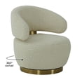 thumbnail image 6 of Maklaine Faux Shearling Green Accent Chair Rectangular Upholstered 30.5"H x 29.7"W x 28.4"D Unassembled, 6 of 7