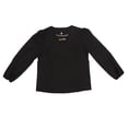thumbnail image 1 of Blusa de manga larga para mujer, con corte de cadena en la parte delantera, cuello en V, holgada, camisa de manga larga tipo farol para mujer, para primavera, color negro, XL, 1 of 15