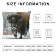 thumbnail image 5 of Orinice Bison Snow Woods Graphic Decorative Cushion Cover for Home, Couch, Living Room - High-Quality Winter Theme Print on Both Sides - 1PC 22x22in, 5 of 5