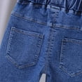 thumbnail image 4 of Edvintorg Girls Jeans 1-6Years Toddler Baby Girl Jeans with Pocket Korean Style Cute Sweet Printed Elastic Waist Denim Pants Trousers Kids Clothes Girls, 4 of 6