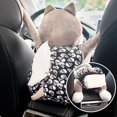 thumbnail image 3 of Tissue Box Car Trash Can Creative Cute Erha Dog Hanging Car Storage Bucket Storage Garbage Bag Car Supplies In The Car, Car Drawer Box Can Be Hung Car, 3 of 5