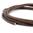 thumbnail image 3 of shapesbyX 3 Yards Distressed Brown Braided Leather Cord 5mm Round Regenerated Leather Strap for Bracelet Making Jewelry Making or Beading, 3 of 4