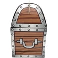 thumbnail image 6 of 12 pack pirate treasure chest treat box (6.5" x 6.5" x 3.5") paper cardboard. decoration party favor goodie candy box grab bag, 6 of 7