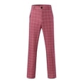 thumbnail image 5 of Blekii Men's Plaid Suit Pants, Business Casual Trousers with Classic Cut, Solid Color Versatile Dress Pants, Comfortable Fabric for Office Wear, Refreshment Style for Spring/Summer,, 5 of 5