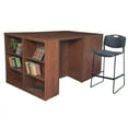 thumbnail image 4 of Regency Legacy Stand Up 2 Lateral File/ 2 Desk Quad with Bookcase End- Cherry, 4 of 5