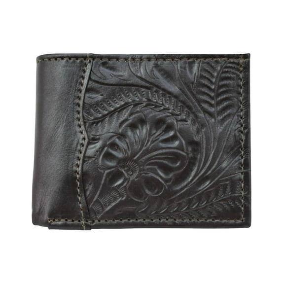 American West Men's Bi-Fold Tooled Wallet - 0550137 One Size