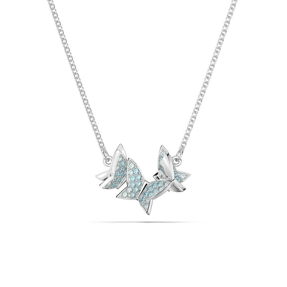 Conjunto de joyas Swarovski Lilia Butterfly Collar y Pendientes Azul