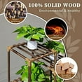 thumbnail image 6 of SAYFUT Wood Plant Stand Indoor, Outdoor Tall Plant Stand, Flower Stand, Multiple Tier Plant Display Rack Holder, Steady Vertical Carbonized Shelves for Patio Living Room Balcony Garden, 6 of 6