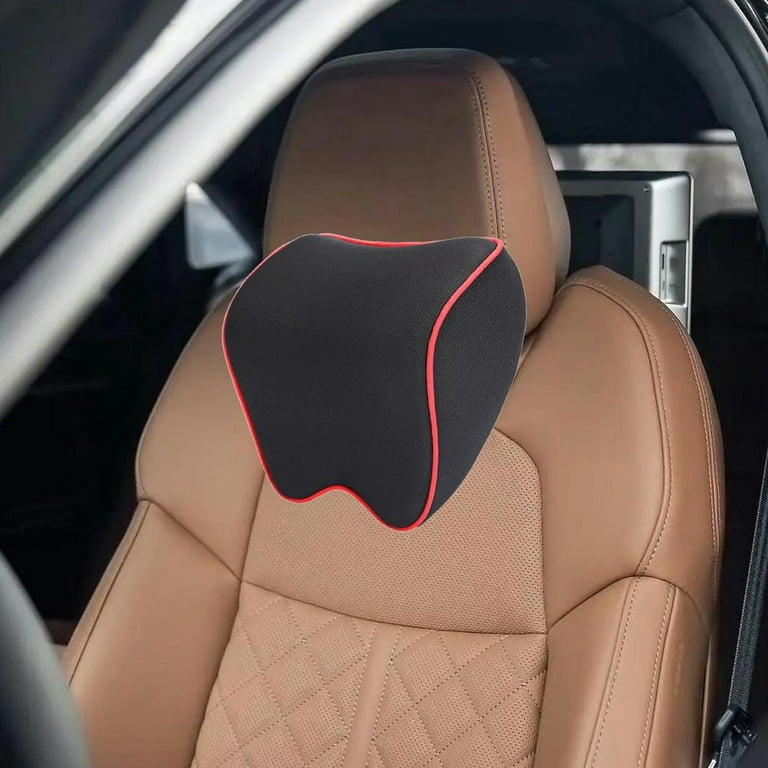 Support Travel Car Headrest Pillow, 100% Memory Foam Car Pillow, Adjustable  Strap & Breathable Removable Cover, Ergonomic Design Neck Pillow - Car