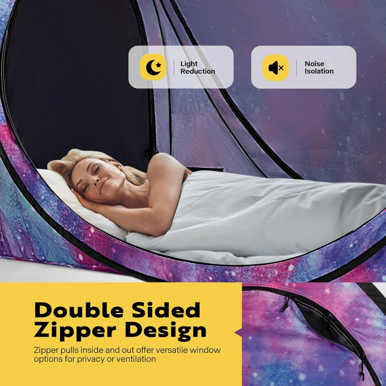 SPECSTAR Twin XL Privacy Bed Tent, Light Starry Sky