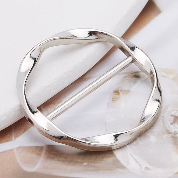 Fashion Metal Japanese Button Knot Buckle Belt Scarf 7 Colors Optional All Inclusive High Gloss Accessory for T Shirt Clothing Dress DIY Adjustable Stylish Women