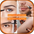 thumbnail image 3 of MORGLES Eyebrow Tweezers Kit, 8 Pcs Stainless Steel Precision Brow Shaping Set with Scissors, Razor, Brush & Travel Case, Black & White, 3 of 7