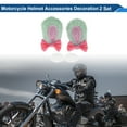 thumbnail image 2 of Accesorios para Casco de Motocicleta Decoración Orejas de Conejo de Lentejuelas para Cascos de Motocicleta Bicicleta Esquí Verde Pegatina 2 Conjuntos, 2 of 6
