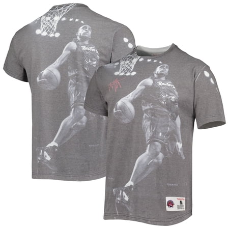Men s Mitchell & Ness Vince Carter Heather Gray Toronto Raptors Above The Rim T-Shirt
