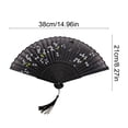 thumbnail image 6 of Cherry Blossom Silk Folding Fan with Bamboo Ribs, Durable Hand Fan for Stage Props, Wedding & Home Decor, 6 of 6