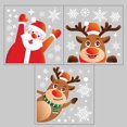 thumbnail image 5 of Pegatinas de ventana estáticas de Navidad Papá Noel copo de nieve ciervos DIY pegatinas extraíbles JAMW  Sencillez, 5 of 5