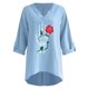 thumbnail image 4 of Moda Mujer Camiseta de manga larga Otoño Frente abierto Prendas de abrigo sueltas Impresión Blusa Abrigo Tops Pompotops FGAJ14557, 4 of 5