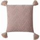thumbnail image 1 of Square Chenille Throw Pillow Covers Decorative Wave Textured Tassel Solid Cushion Cover Pillowcase for Sofa Couch Bedroom (18"x18",Apricot), 1 of 4