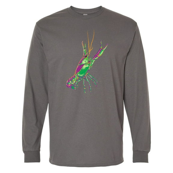 Inktastic Mardi Gras Crayfish Artsy Long Sleeve T-Shirt