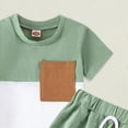 thumbnail image 5 of Kaprioy 2pcs Toddler Baby Boy Short Pants Set Short Sleeve Contrast Color T-Shirt Tops + Shorts 3T 4T 5T Kids Casual Summer Outfits Summer Kids Boys Outfit Sets, 5 of 6