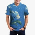 thumbnail image 1 of Balery Hibiscus Flowers Calm Water Camisa Polo de Hombre con Estampado, de Manga Corta y Tejido Medio, Camisa Tipo Golf Polo-4X-Large, 1 of 6