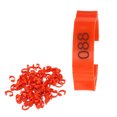 thumbnail image 1 of Chicken Foot Rings, Poultry Leg Bands Identification Leg Buckle With Numbers 10pcs/set Safe And Non-  For Outdoors For Poultry For Daily For Home Red, 1 of 8