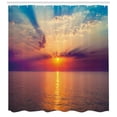 thumbnail image 3 of Ambesonne Ocean Shower Curtain, Dawn Sea Tranquil View, 69"Wx84"L, Orange Purple Blue, 3 of 3