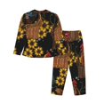 thumbnail image 2 of Disketp Pajamas Set Long Sleeve Sleepwear Womens Button Down Nightwear Pj Sets-Embroidery Chicken Rooster, 2 of 9