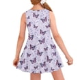 thumbnail image 2 of FOR U DESIGNS Purple Butterfly Sleeveless Dress for Teen Girls 3-4 Years Fashion Elegant Princess Dresses Summer Going Out Jumpskirt Kids Casual A Line Skater Dress, 2 of 6