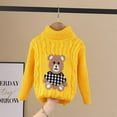 thumbnail image 3 of Girls Turtleneck Sweaters Warm High Collar Long Sleeve Round Neck Pullover Cute Warm Tops Fall Baby Boy Girl Outfit For Little Big Kids Size 2-3, 3 of 4