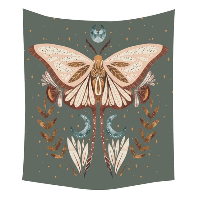 Tapiz de pared con forma de mariposa, microtela, 150 x 150 cm, estética para habitaciones