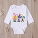 thumbnail image 2 of Body De Bebé Canastilla Onesies Para Niños Pequeños Niñas Verano Pascua Dibujos Animados Impreso Mono Blanco Mameluco Ropa Para Niños Amarillo Odeerbi LM103-5009, 2 of 5