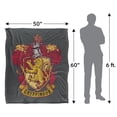 thumbnail image 5 of Harry Potter Gryffindor Rough Crest Officially Licensed Silky Touch Super Soft Throw Blanket 50' x 60', 5 of 6