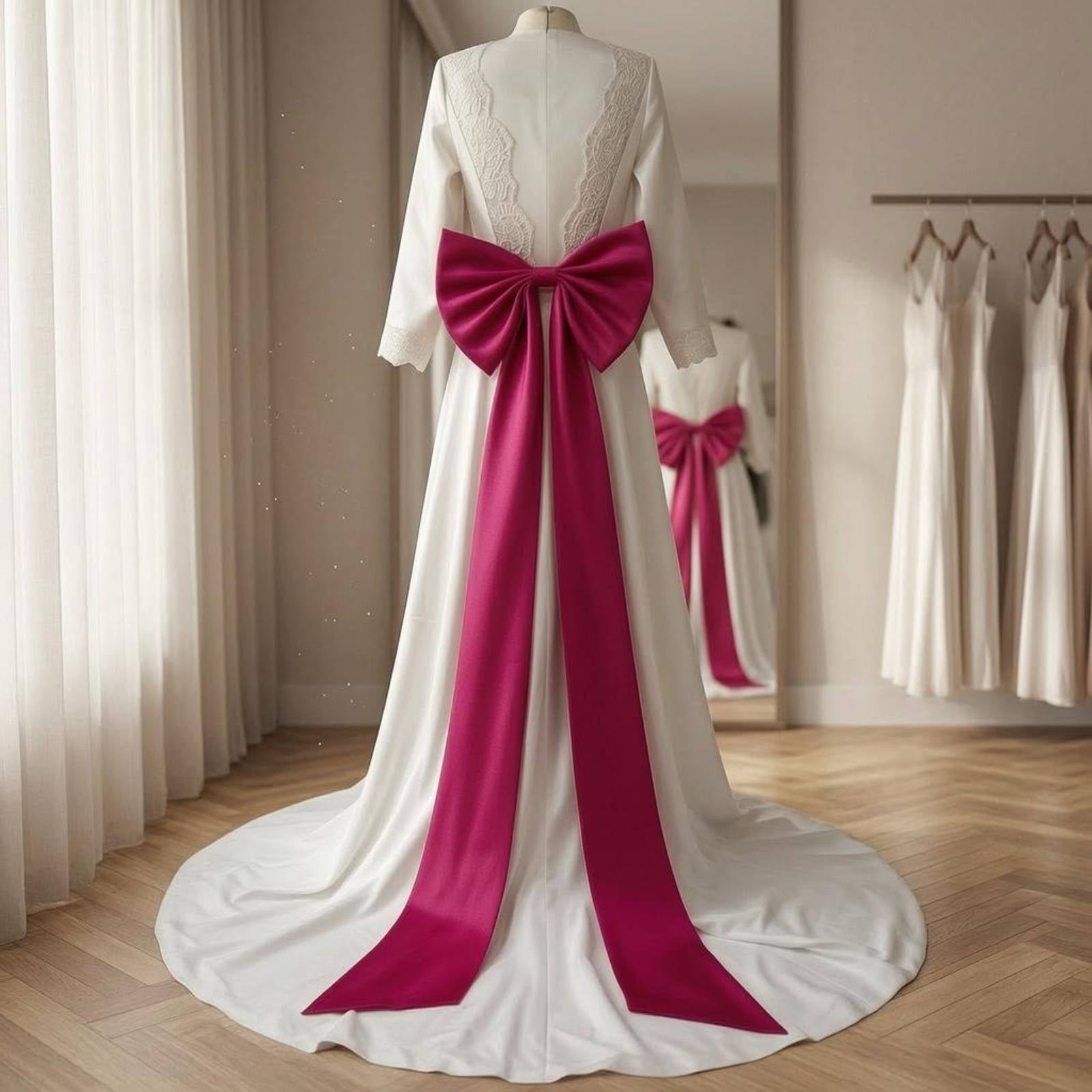 pink sash wedding dress Blush Pink Wedding Train with Bridal Belt or Sash (Custom Colors) 2XL / White