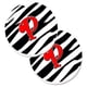 thumbnail image 1 of "Treasures Monogram Initial P Zebra Red Juego de 2 posavasos para portavasos CJ1024-PCARC, 2.56, multicolor" Caroline's Treasures CJ1024-PCARC, 1 of 1