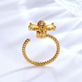 thumbnail image 3 of Fiudx Anillos Giratorios de Abeja, Elegante Accesorio de Descompresión para El Dedo Índice, Diseño Elegante de Cobre, Estilo Diamante Único, Perfecto para Fiestas, Bodas, Aniversarios, Regalos Especi, 3 of 4