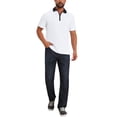 thumbnail image 2 of INSPIRE CHIC Inspired Men's Zipper Closure Colorblock Short Sleeve Basic Polo Shirt M White, 2 of 5