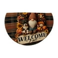 thumbnail image 2 of Thanksgiving Fall Decor Pumpkin Half Round Doormat Washable Semi Circle Rug Non Slip Half Moon Rug Floor Mat for Indoor Outdoor Bathroom Kitchen Fireplace Entryway Bath Holiday Decor, 2 of 6
