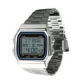thumbnail image 2 of Reloj digital musulmán sin tensión para hombres recordatorio de oración correa Streel sin tensión reloj multifuncional resistente al agua caja plateada cuerpo blanco ANGGREK Otros, 2 of 8