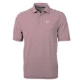 thumbnail image 2 of Men's Cutter & Buck Maroon Virginia Tech Hokies Throwback Logo Virtue Eco Pique Stripe Recycled Polo, 2 of 3