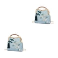thumbnail image 2 of Minnieouse Bolso de hombro para mujer, bolsos cruzados de estilo chino hechos a mano, bolsos con cierre de flores Vintage, portador bordado azul Azul 2piezas, 2 of 6