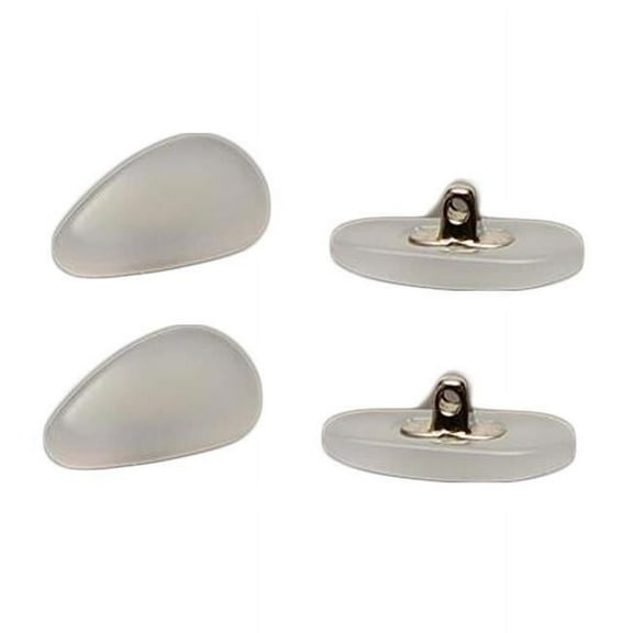 Panda Superstore PS-HEA901590-DORIS01164-RP Jade-Like Eyeglass Resin Screw-in Eyewear Repair Glasses Nose Pads, White - 2 Pair