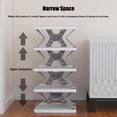 thumbnail image 4 of Foldable Shoe Rack, Collapsible Shoe Rack, 6-Tier Folding Shoe Rack, Collapsible Shoe Storage, Shoe Organizer, Shoe Storage, Shoe Tower, Corner Shoe Rack, Vertical Shoe Rack (6-TIER GRAY), 4 of 5