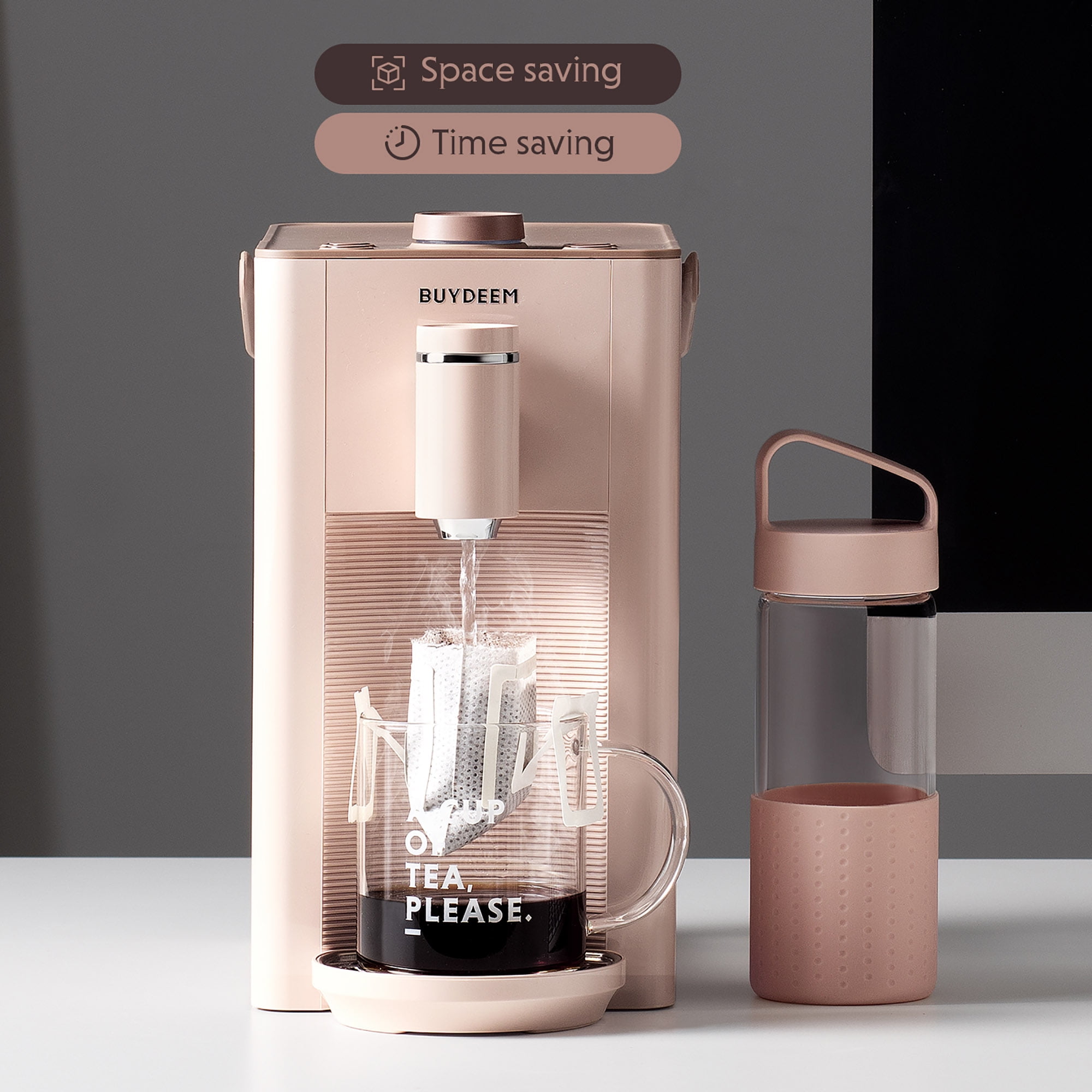 Buydeem S7133 Hot Water Boiler and Warmer, Fresh, Instant, Adjustable  Temperatures (2.6L, Light Pink) - Walmart.com